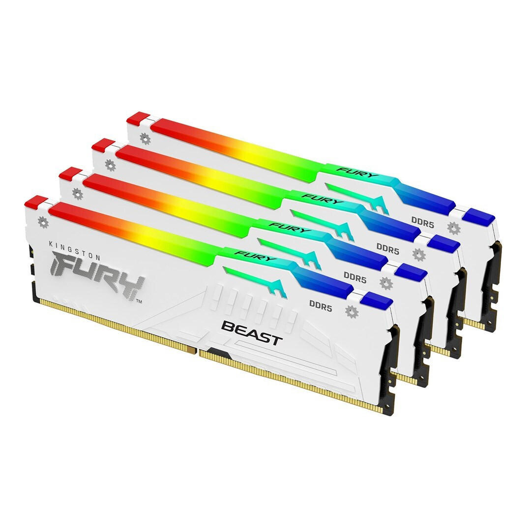 Kingston Fury Beast RGB DDR5 128GB RAM με 4x32GB Modules και Ταχύτητα 5600 για Desktop KF556C40BWAK4-128 - Image 2