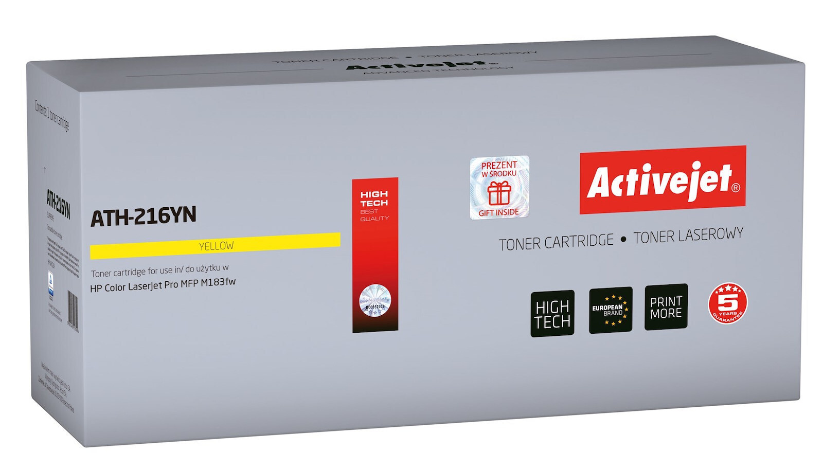 Active Jet Replacement Συμβατό Toner για Laser Εκτυπωτή HP 216A W2412A 850 Σελίδων Κίτρινο με Chip - Image 2