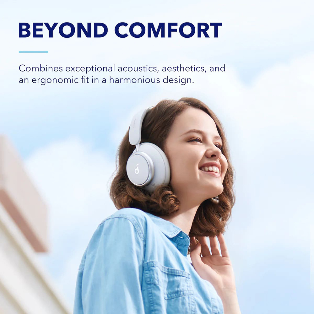 Soundcore by Anker Space Q45 Ασύρματα / Ενσύρματα Over Ear Ακουστικά με 50 ώρες Λειτουργίας Λευκά - Image 10
