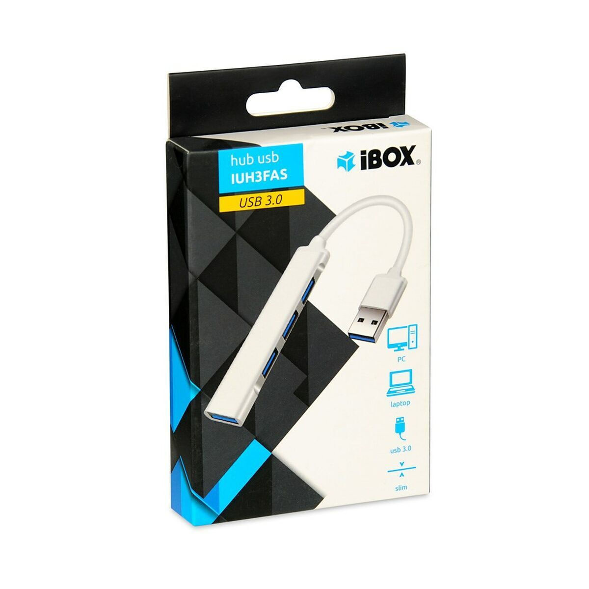 iBox USB 2.0 Hub 4 Θυρών με σύνδεση USB-A Λευκό - Image 4
