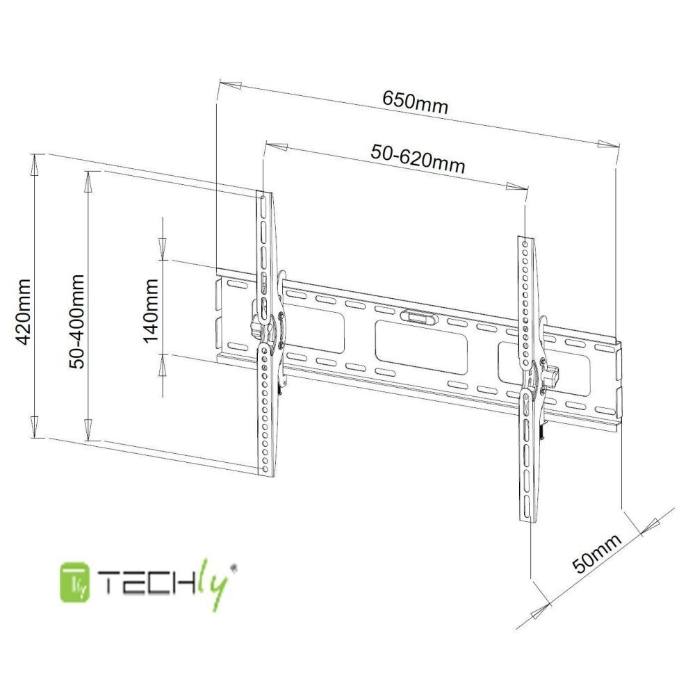 Techly ICA-PLB 131L Επιτοίχια έως 65" και 60kg Black - Image 4