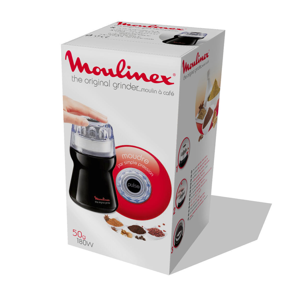 Moulinex Ηλεκτρικός Μύλος Καφέ 180W με Χωρητικότητα 50gr Μαύρος - Image 3