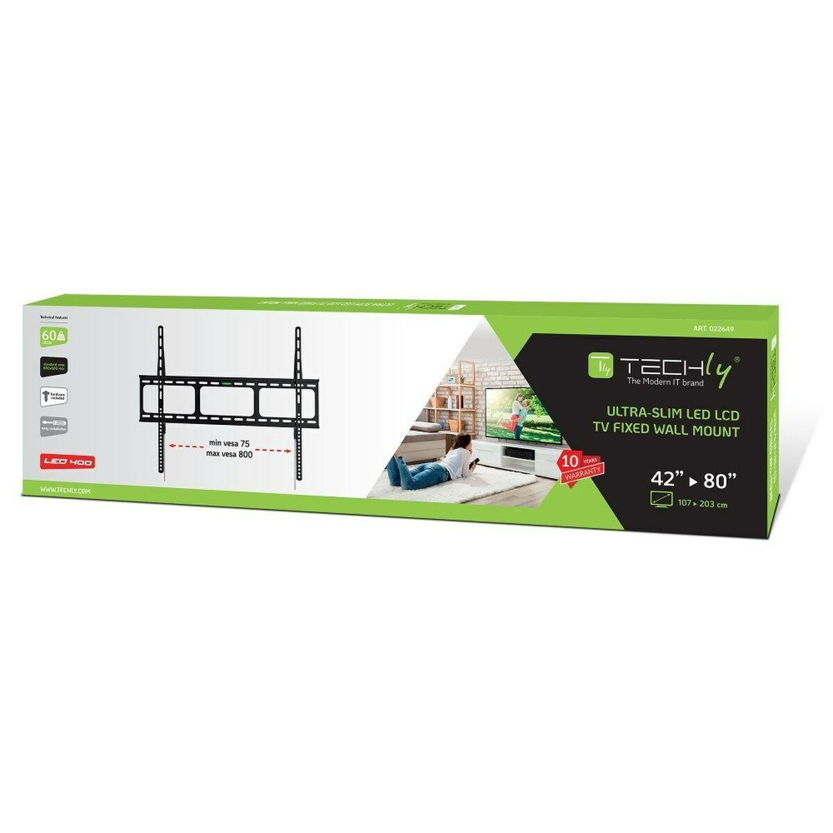 Techly ICA-PLB 860 Επιτοίχια έως 80" και 60kg - Image 4