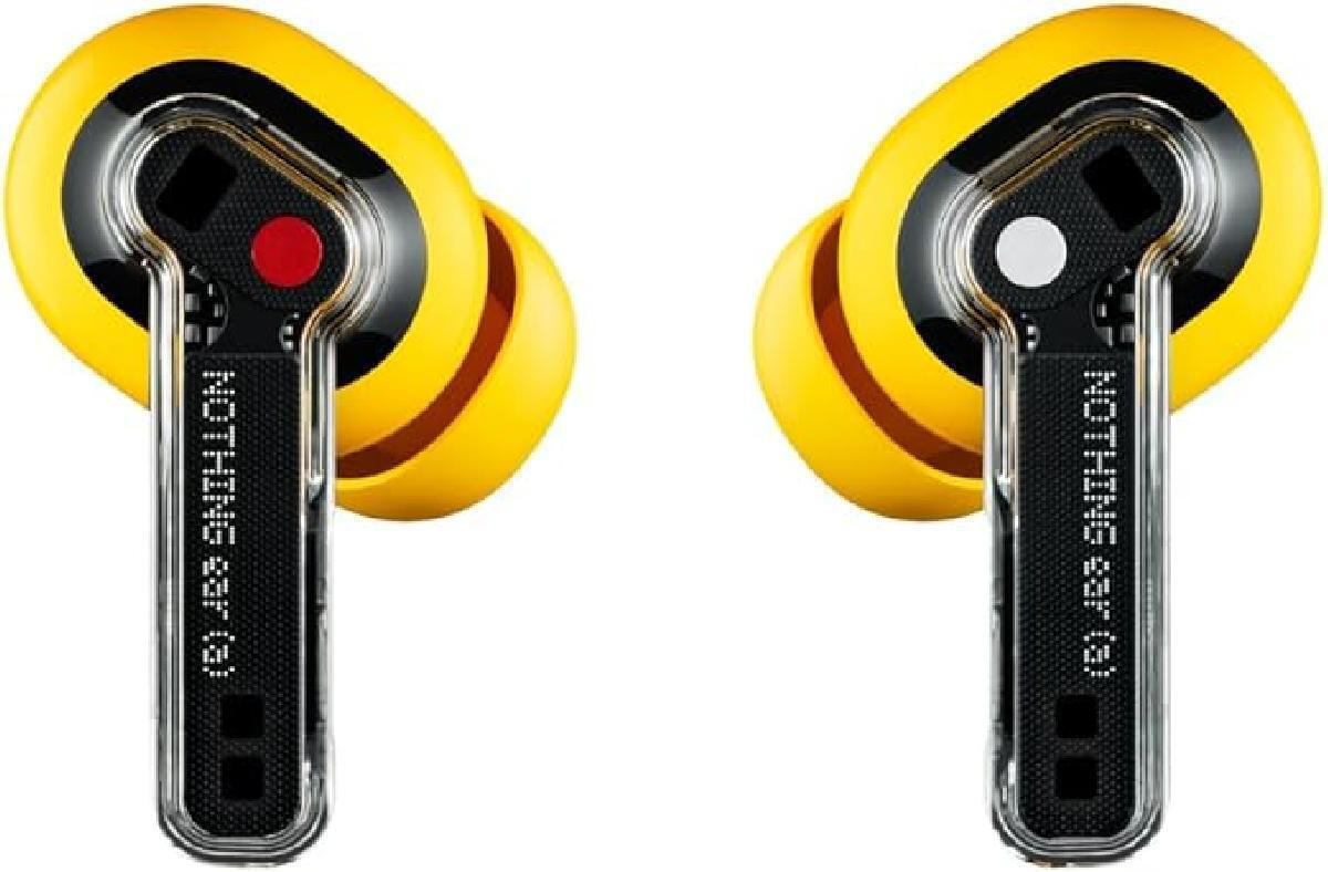 Nothing Ear (a) In-ear Bluetooth Handsfree Ακουστικά με Αντοχή στον Ιδρώτα και Θήκη Φόρτισης Κίτρινα - Image 2