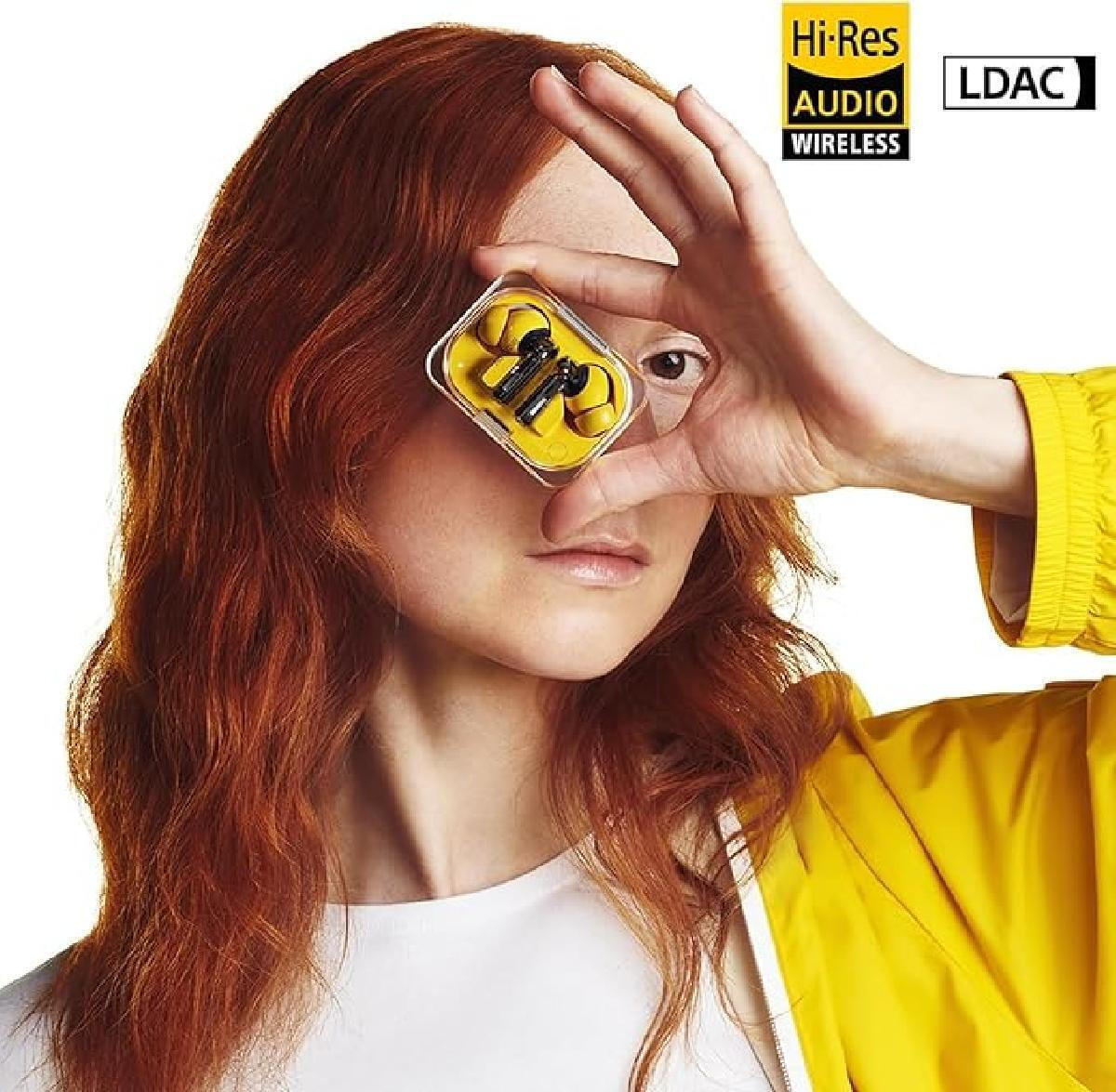 Nothing Ear (a) In-ear Bluetooth Handsfree Ακουστικά με Αντοχή στον Ιδρώτα και Θήκη Φόρτισης Κίτρινα - Image 4
