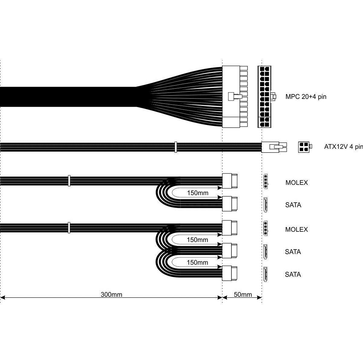 Akyga AK-B1-500E 500W Γκρι Τροφοδοτικό Υπολογιστή Full Wired - Image 3