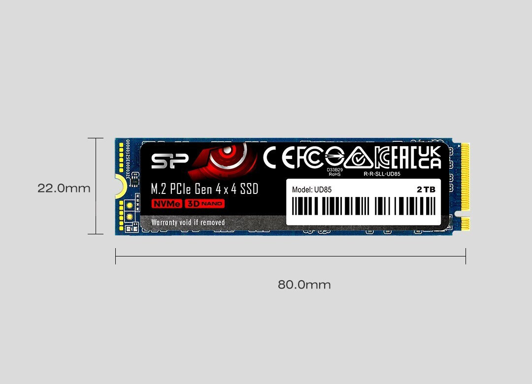 Silicon Power UD85 SSD 1TB M.2 NVMe PCI Express 4.0 SP01KGBP44UD8505 - Image 9