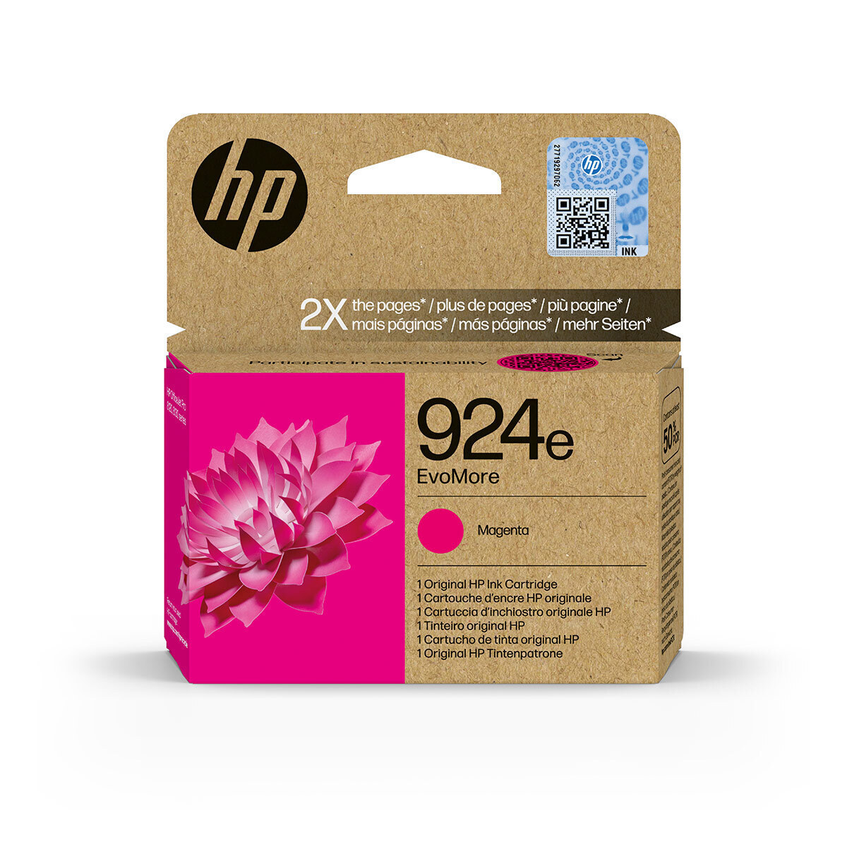 HP 924e EvoMore Γνήσιο Μελάνι Εκτυπωτή InkJet Ματζέντα (4K0U8NE) - Image 2