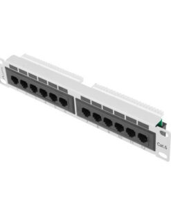 Alternative view of Lanberg Patch Panel Unshielded για Rack 1U 10" 12 Θυρών cat6 Γκρι