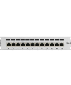 Alternative view of Lanberg Patch Panel Shielded για Rack 1U 10" 12 Θυρών cat6 Γκρι