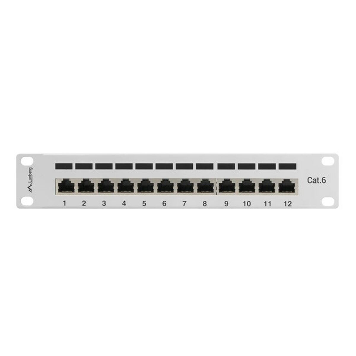 Lanberg Patch Panel Shielded για Rack 1U 10" 12 Θυρών cat6 Γκρι - Image 2