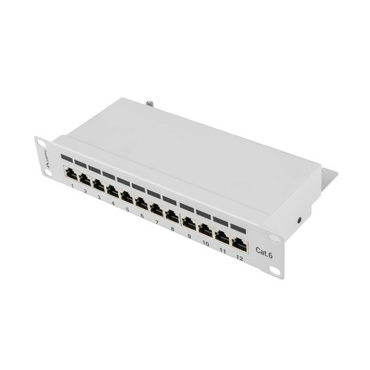 Lanberg Patch Panel Shielded για Rack 1U 10" 12 Θυρών cat6 Γκρι