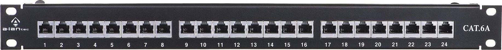 A-LAN Patch Panel 1U PK040 Μαύρο - Image 2