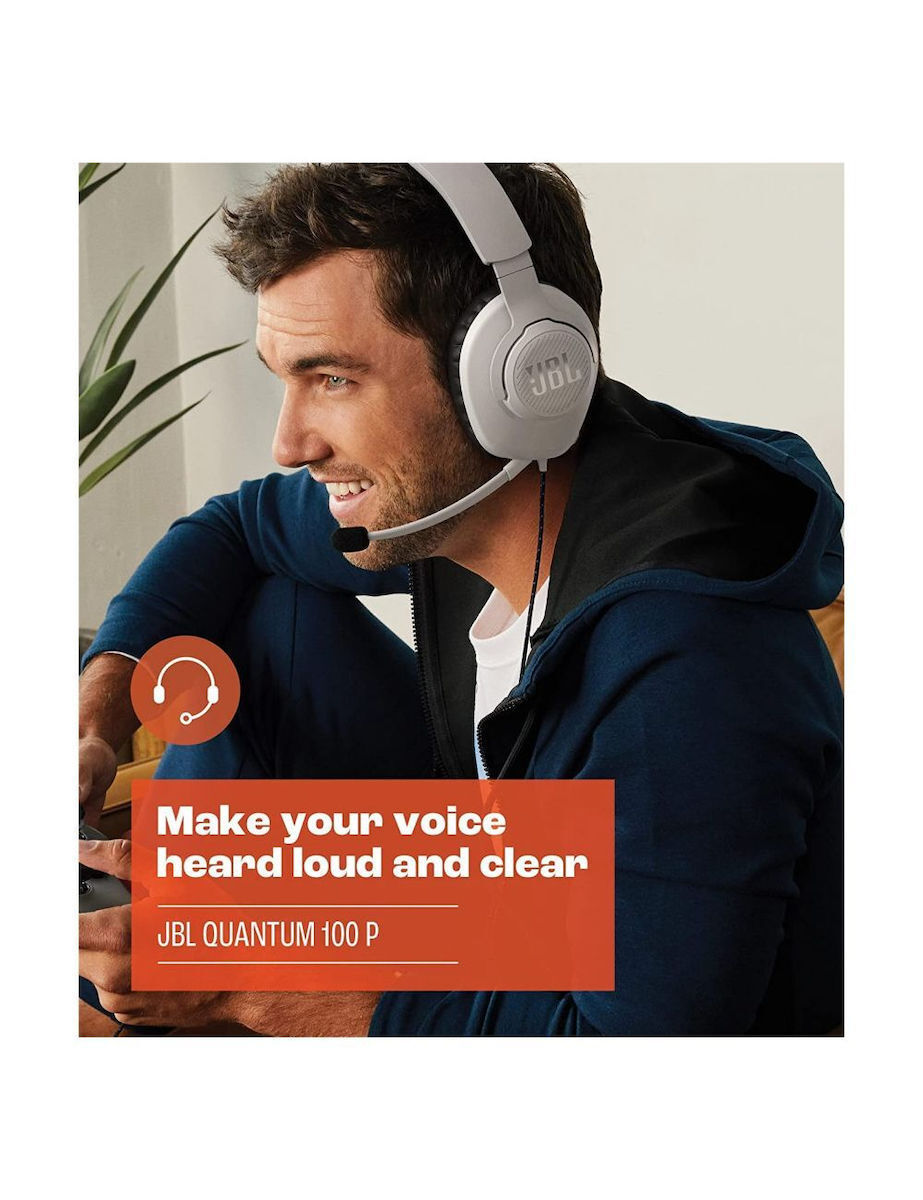 JBL Quantum 100P Over Ear Λευκό/Μπλέ for PS4 / PS5 - Image 8