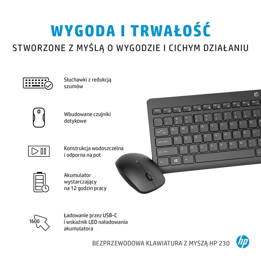 HP 230 Ασύρματο Σετ Πληκτρολόγιο & Ποντίκι Αγγλικό US - Image 7