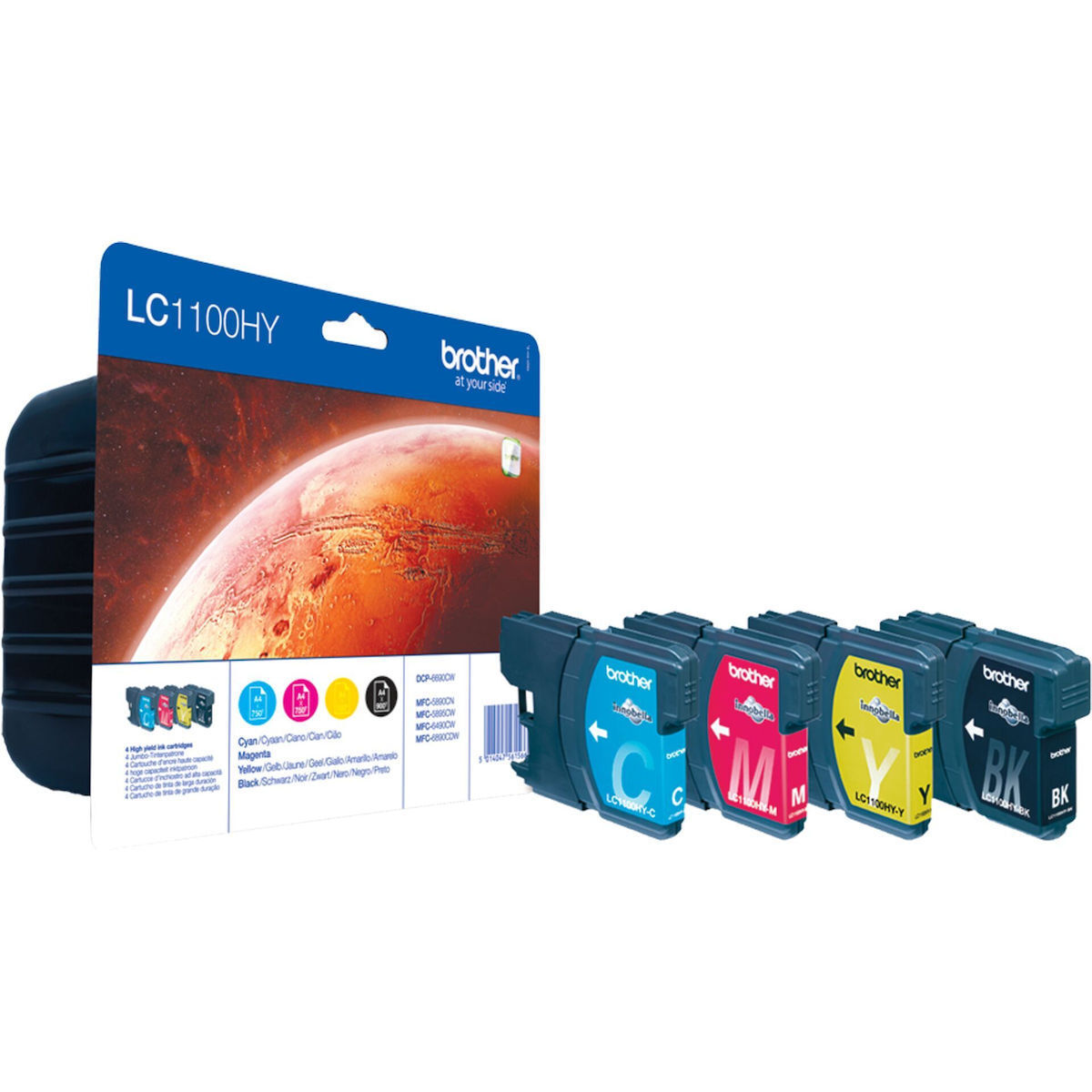 Brother LC1100 Value Pack High Yield Γνήσιο Πακέτο Μελανιών Εκτυπωτή InkJet Πολλαπλό (Color) (LC-1100HYVALBP)