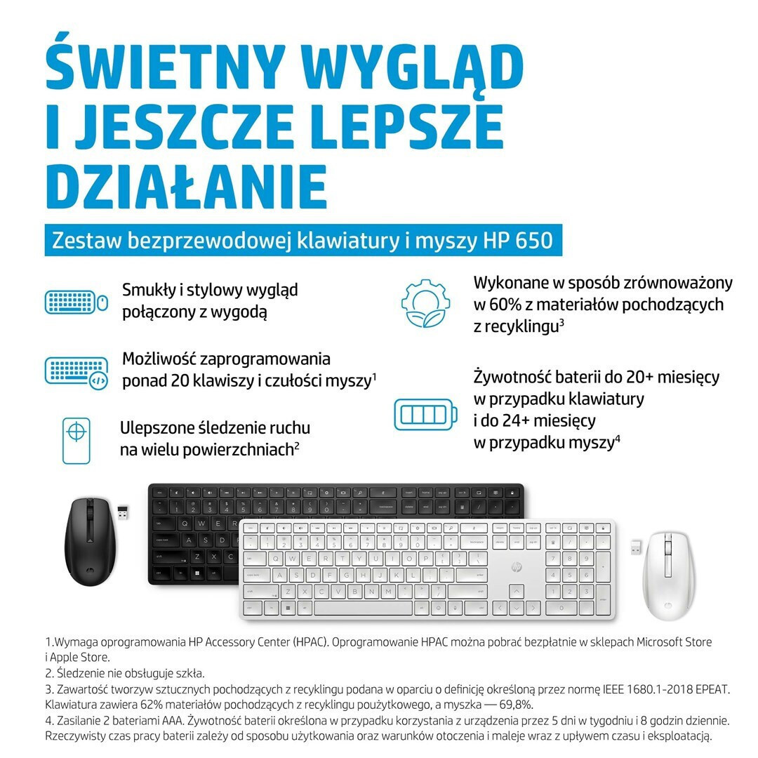 HP 650 Ασύρματο Σετ Πληκτρολόγιο & Ποντίκι Αγγλικό US - Image 4