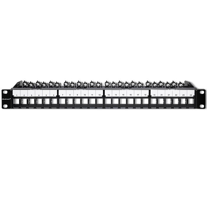 Qoltec Patch Panel για Rack 1U 19" 24 Θυρών Γκρι