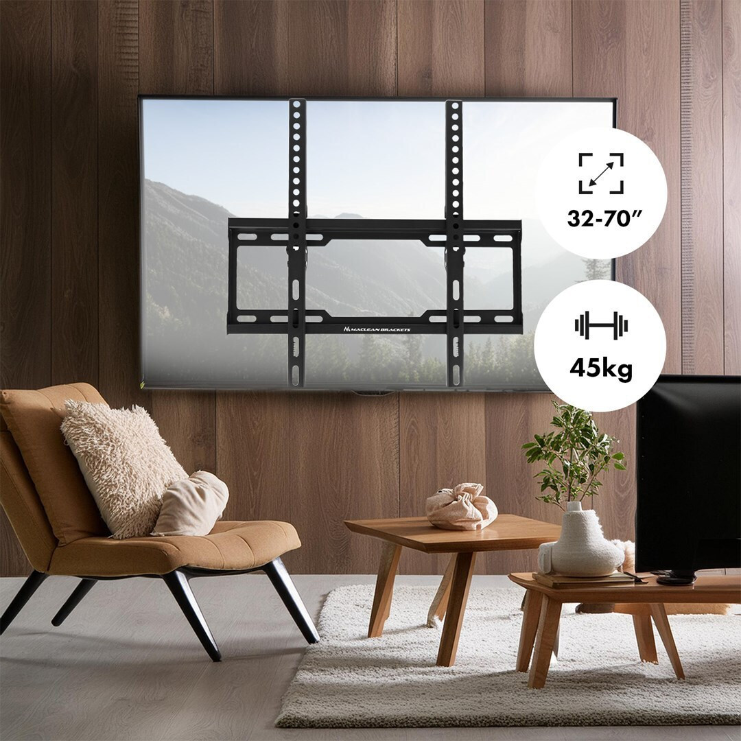 Maclean Energy MC-412 Βάση Τηλεόρασης Τοίχου έως 70" και 45kg - Image 4