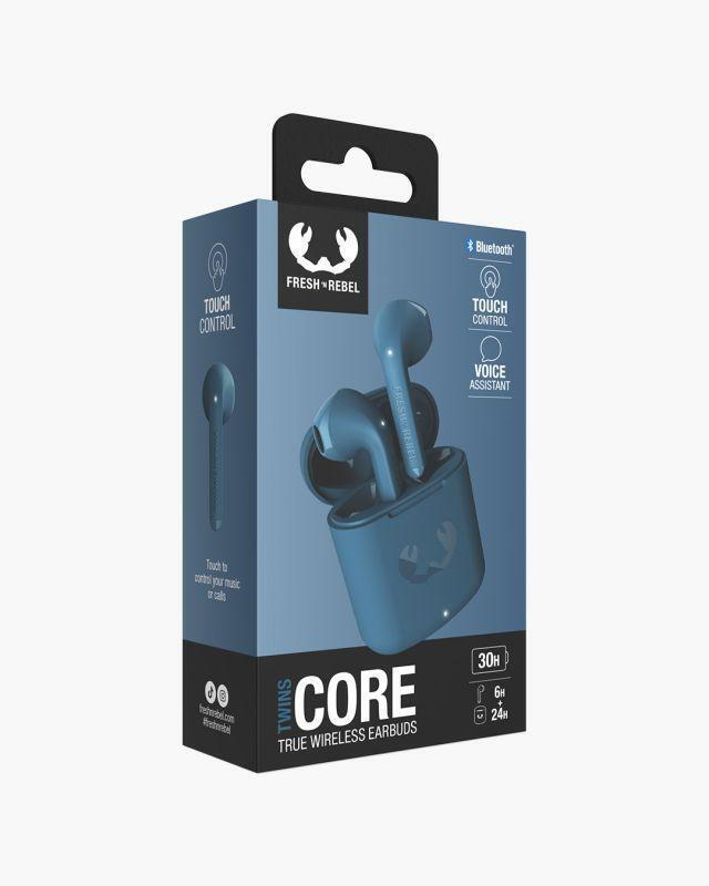 Fresh 'n Rebel Twins Core Earbud Bluetooth Handsfree Ακουστικά με Θήκη Φόρτισης Steel Blue - Image 7