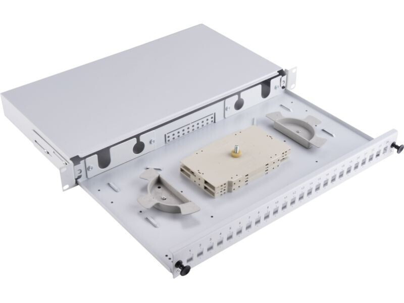 A-LAN Patch Panel για Rack 1U 19" 24 Θυρών Γκρι - Image 2
