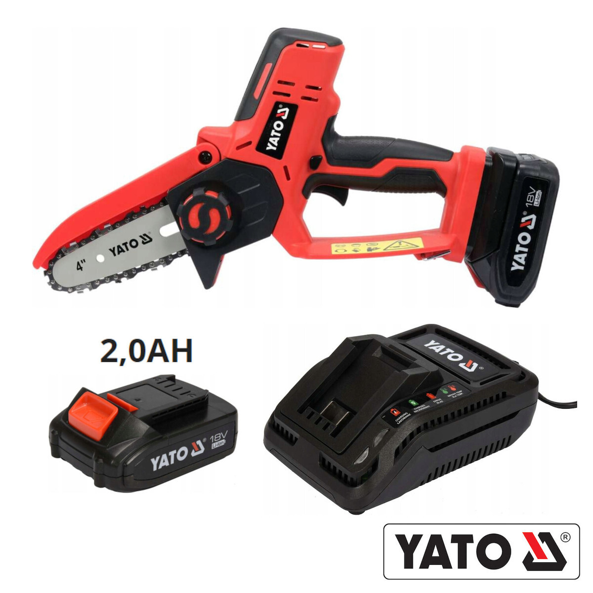 Yato Yt-828135 Κλαδευτικό Αλυσοπρίονο Μπαταρίας 1x2Ah 18V - Image 4