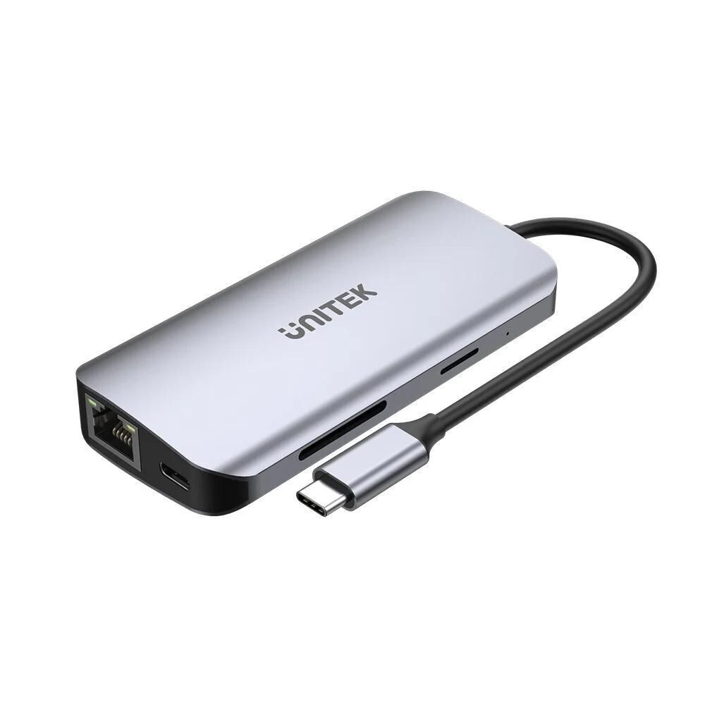 Unitek USB-C Docking Station με HDMI 4K PD Ethernet και σύνδεση 2 Οθονών Ασημί (D1122A01) - Image 6