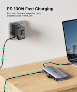 Alternative view of Unitek USB-C Docking Station με HDMI 4K PD Ethernet Γκρι (D1120A01)
