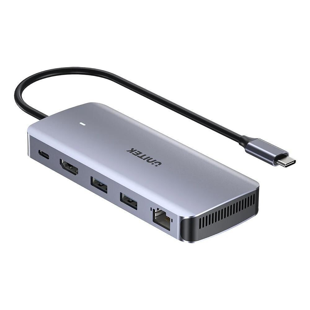 Unitek USB-C Docking Station με HDMI 4K PD Ethernet Γκρι (D1120A01) - Image 4