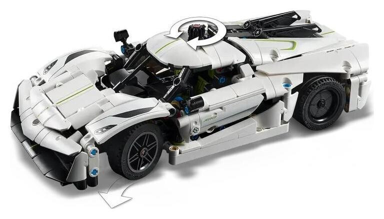 Lego Technic White Koenigsegg Jesko Absolut Hypercar για 10+ Ετών - Image 5