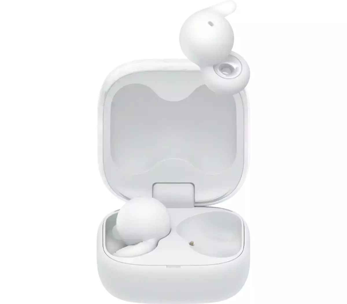 Sony LinkBuds Open Bluetooth Handsfree Ακουστικά με Αντοχή στον Ιδρώτα και Θήκη Φόρτισης Λευκά