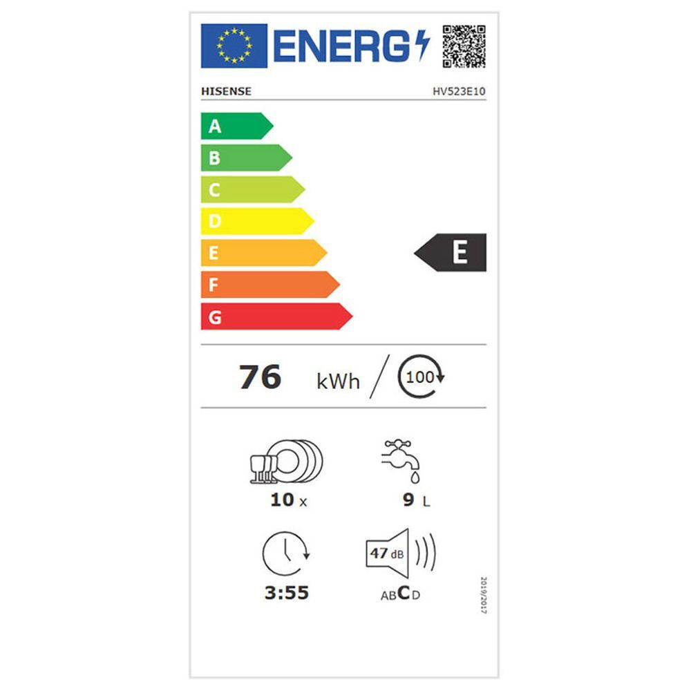 Hisense Πλήρως Εντοιχιζόμενο για 10 Σερβίτσια Π81.5xY44.8εκ. HV523E10 - Image 7
