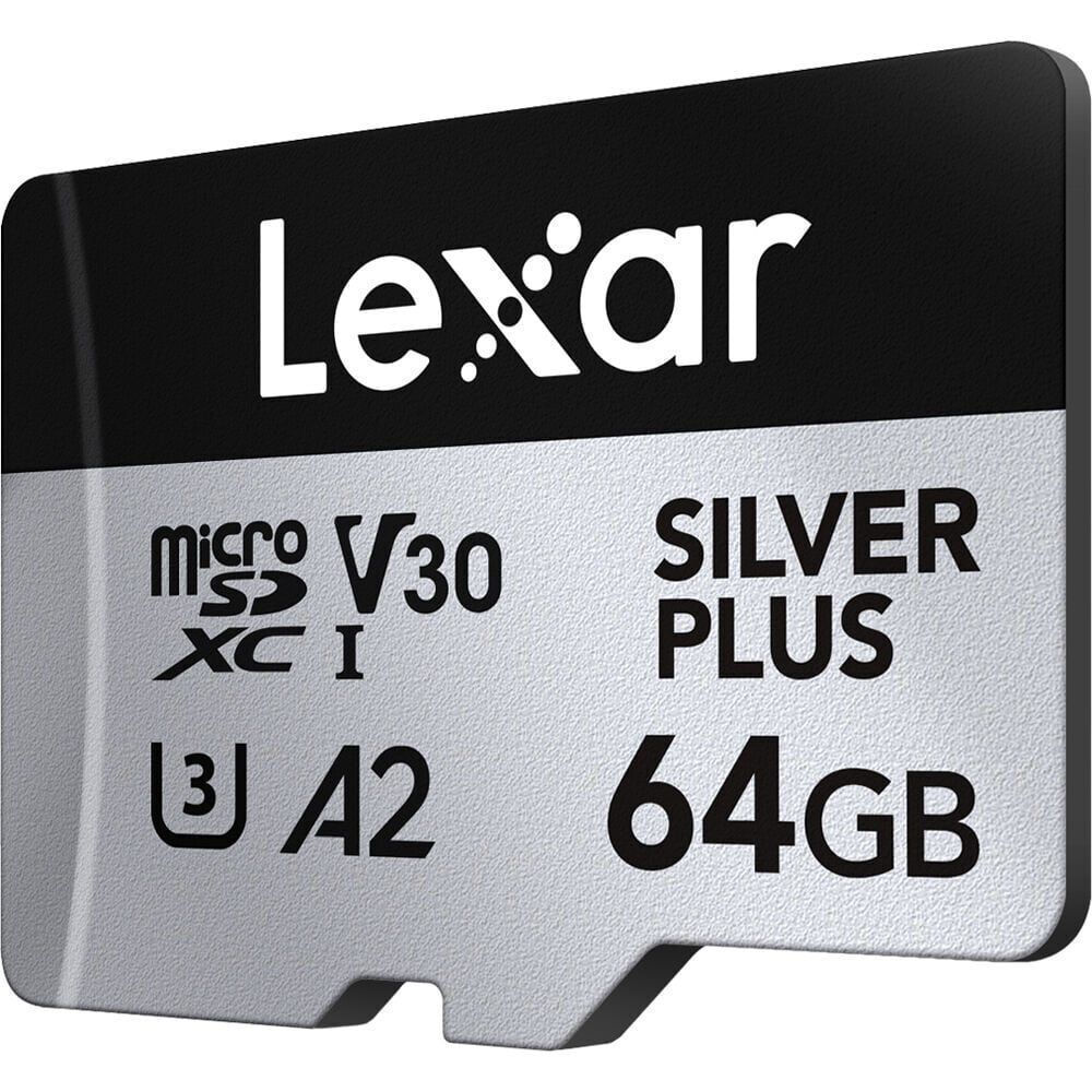 Lexar Professional Silver Plus microSDXC 64GB Class 10 U3 UHS-I