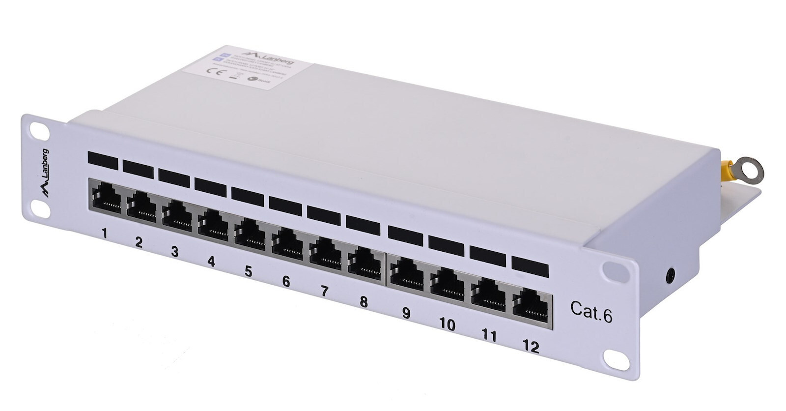 Lanberg Patch Panel Shielded για Rack 1U 10" 12 Θυρών cat6 Γκρι - Image 5