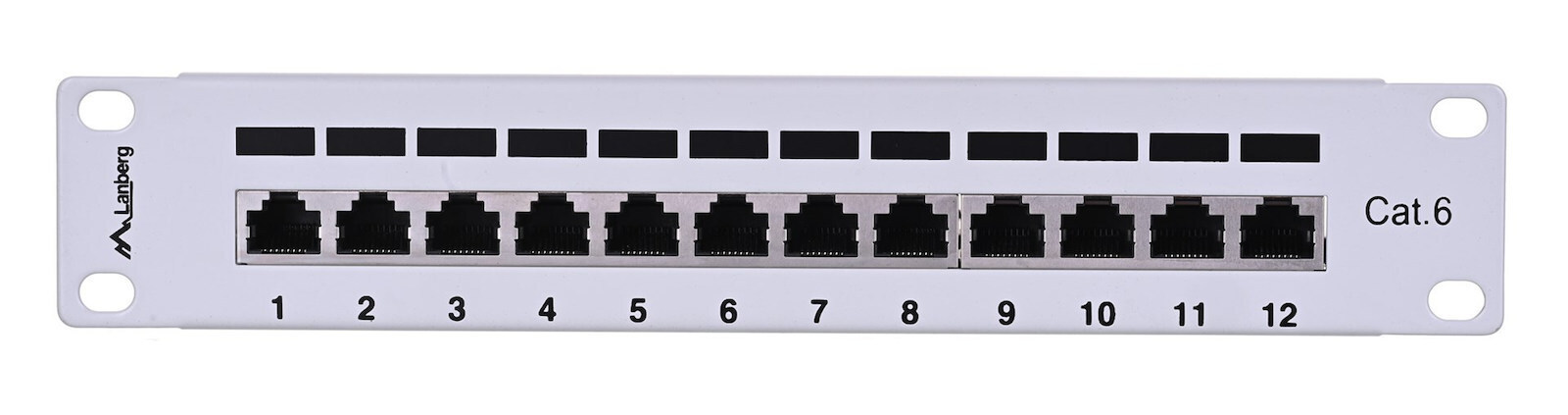 Lanberg Patch Panel Shielded για Rack 1U 10" 12 Θυρών cat6 Γκρι - Image 4