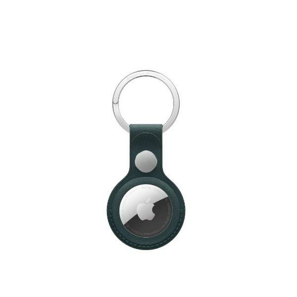Apple Finewoven Key Ring Θήκη Δερμάτινη για AirTag Dark Green