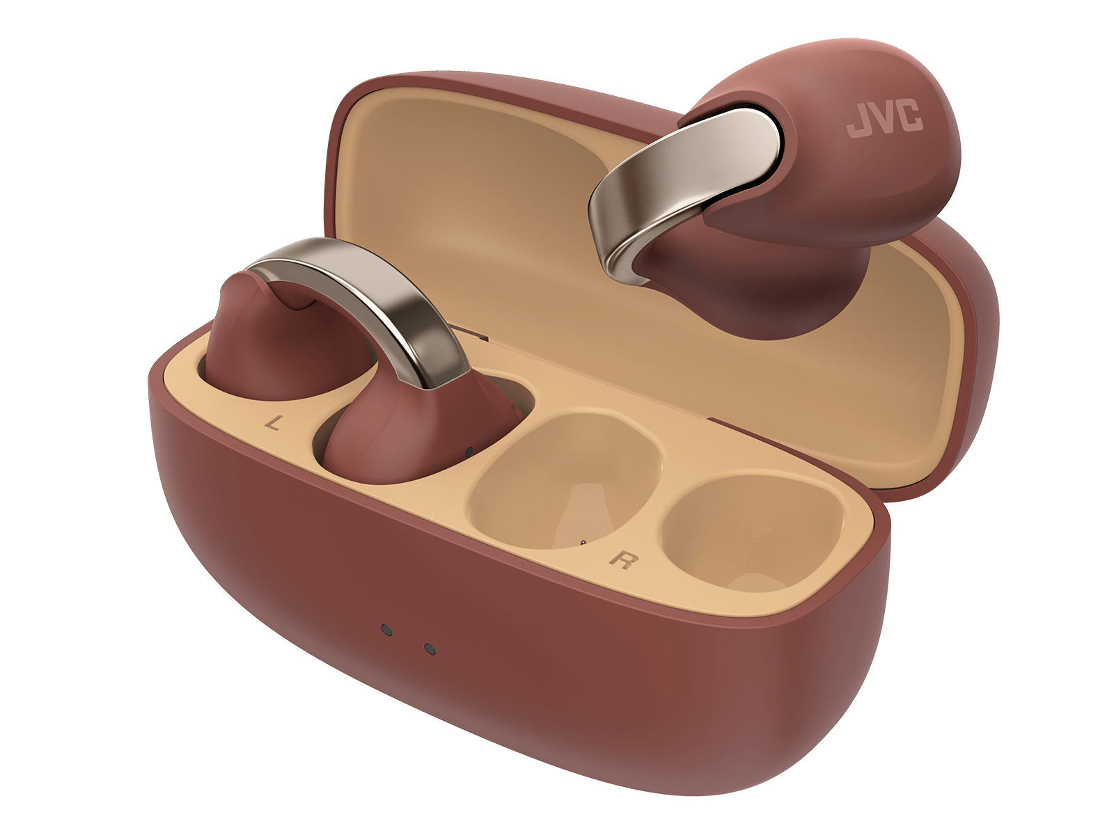 JVC HA-NP1T Open Ear Bluetooth Handsfree Ακουστικά με Αντοχή στον Ιδρώτα και Θήκη Φόρτισης Maroon