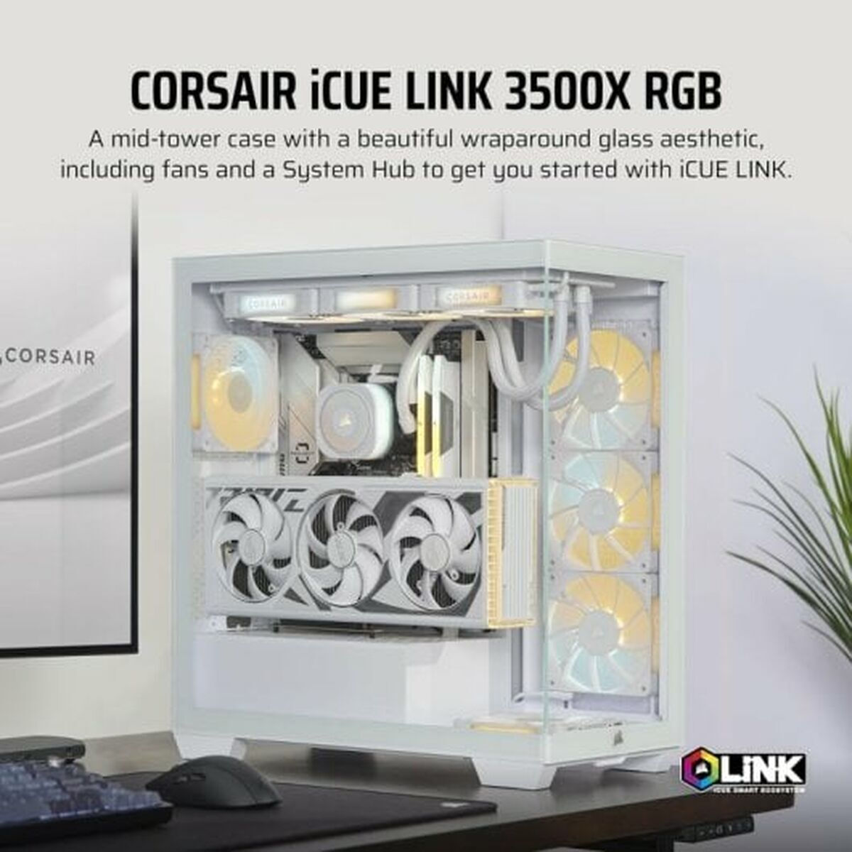 Corsair iCUE LINK 3500X Gaming Midi Tower με Πλαϊνό Παράθυρο - Image 7