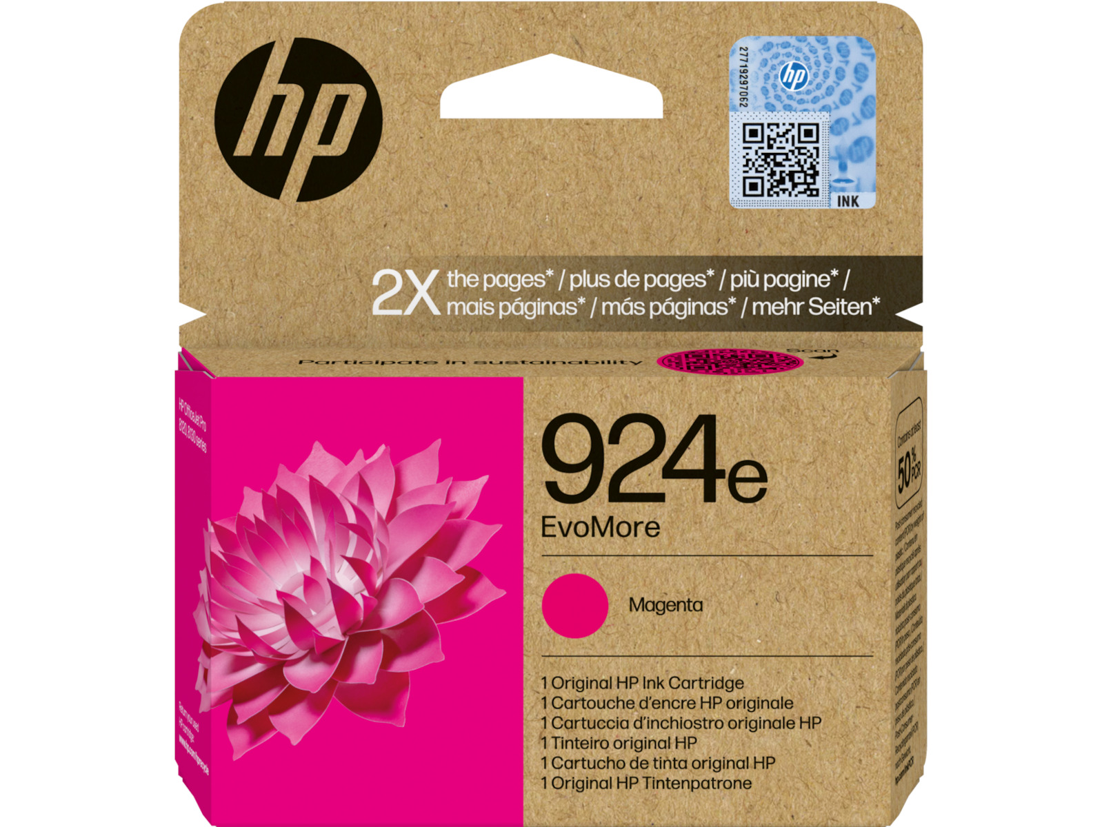 HP 924e EvoMore Γνήσιο Μελάνι Εκτυπωτή InkJet Ματζέντα (4K0U8NE) - Image 4