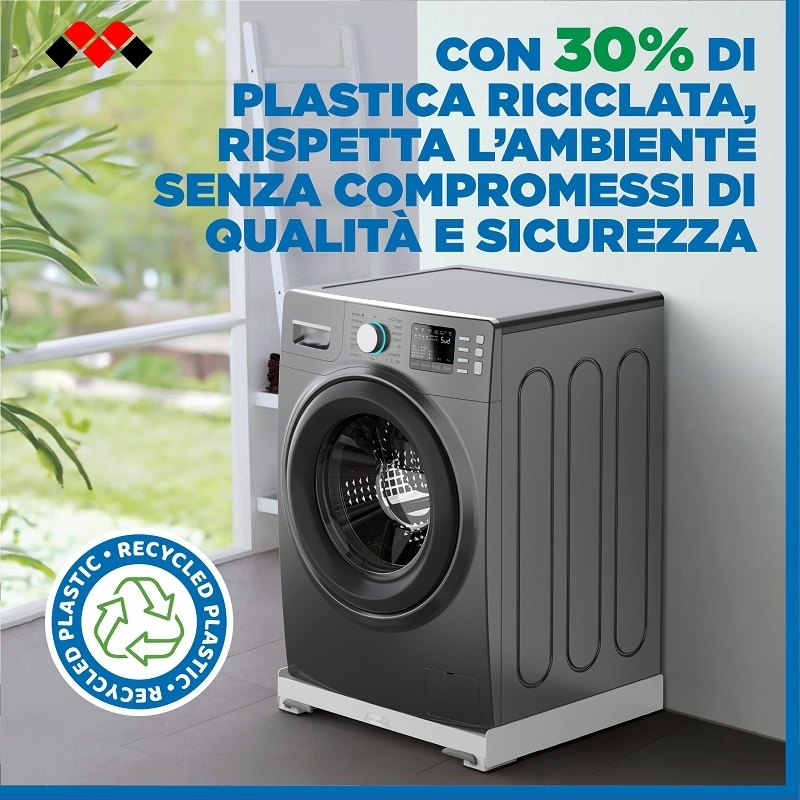 Meliconi Wash 656146 Βάση Πλυντηρίου/Στεγνωτηρίου από Πλαστικό με Ρόδες - Image 2
