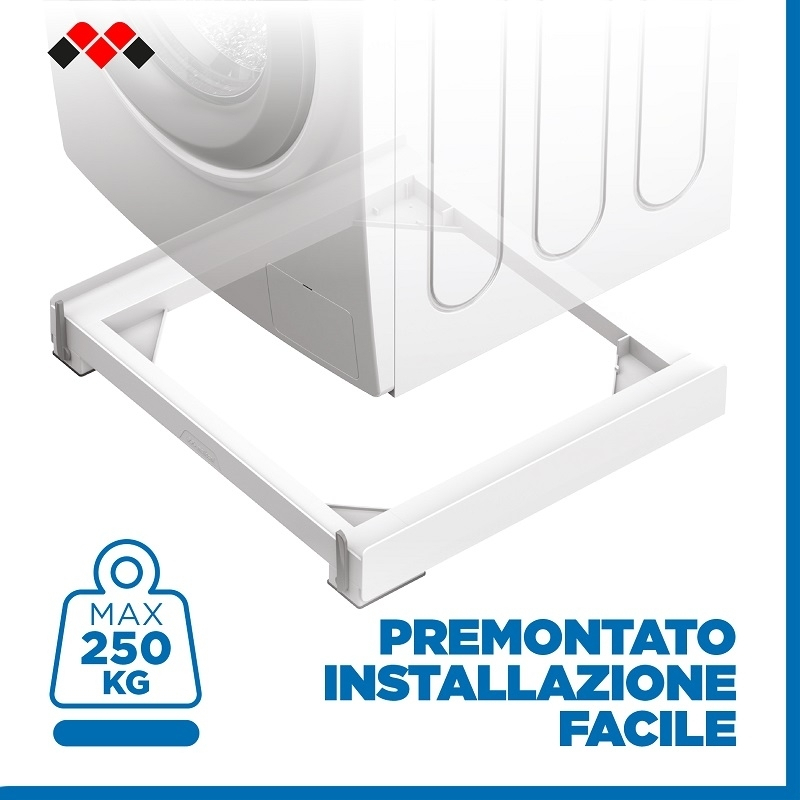Meliconi Wash 656146 Βάση Πλυντηρίου/Στεγνωτηρίου από Πλαστικό με Ρόδες - Image 4