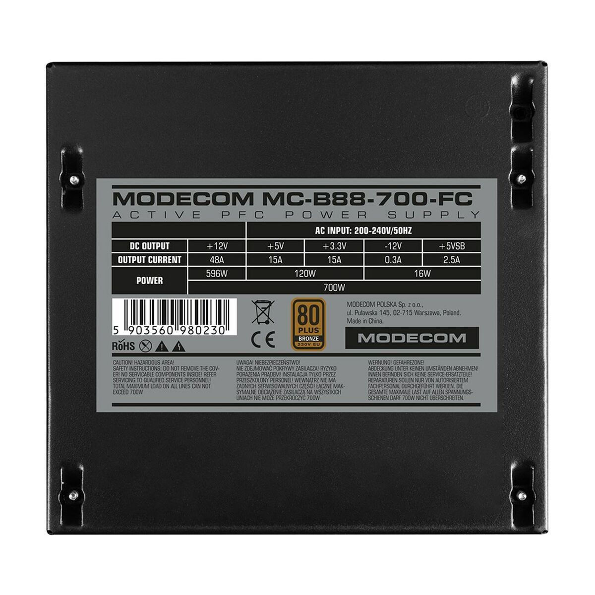 Modecom Bulk 700W Full Modular 80 Plus Bronze - Image 3