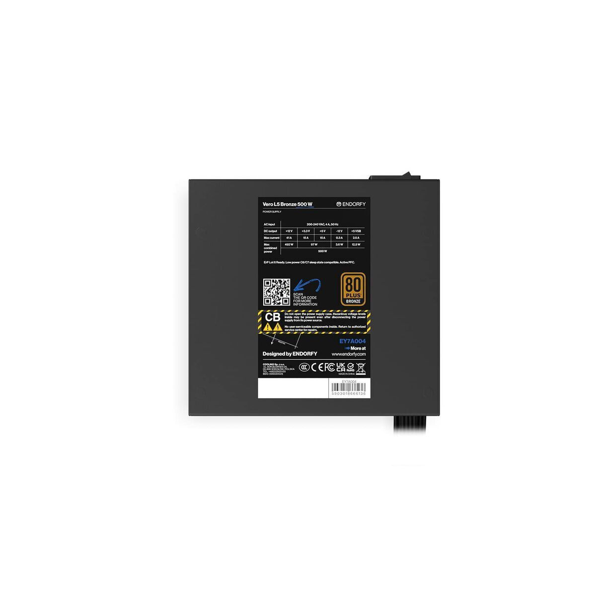 Endorfy Vero L5 Bronze 500W Full Wired 80 Plus Bronze - Image 5