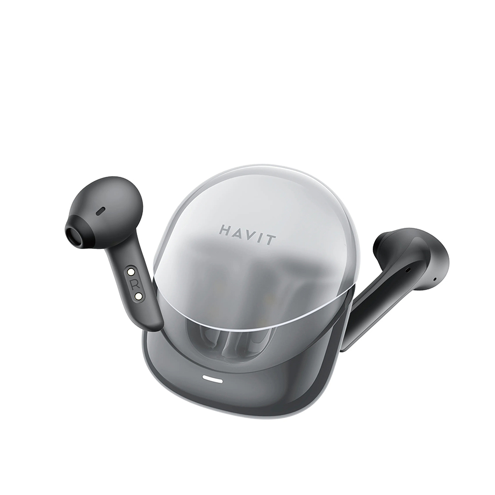 Havit TW974 Earbud Bluetooth Handsfree Ακουστικά με Αντοχή στον Ιδρώτα και Θήκη Φόρτισης Μαύρα