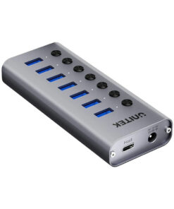 Alternative view of Unitek USB 3.0 Hub 8 Θυρών με σύνδεση USB-A Γκρι