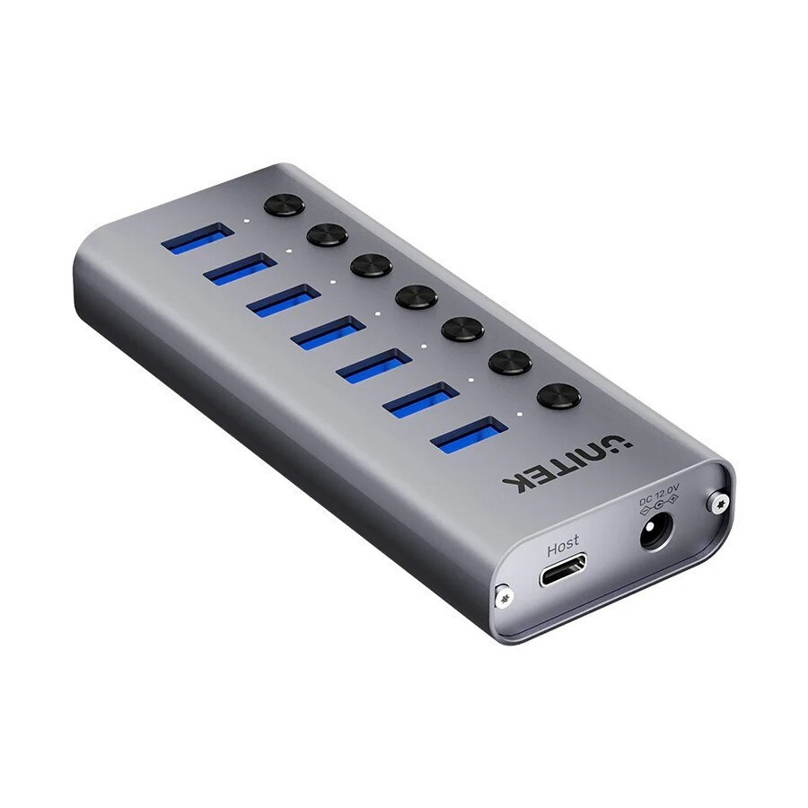 Unitek USB 3.0 Hub 8 Θυρών με σύνδεση USB-A Γκρι - Image 2