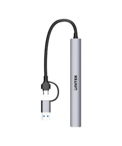 Alternative view of Unitek USB 2.0 Hub 7 Θυρών με σύνδεση USB-A / USB-C Γκρι