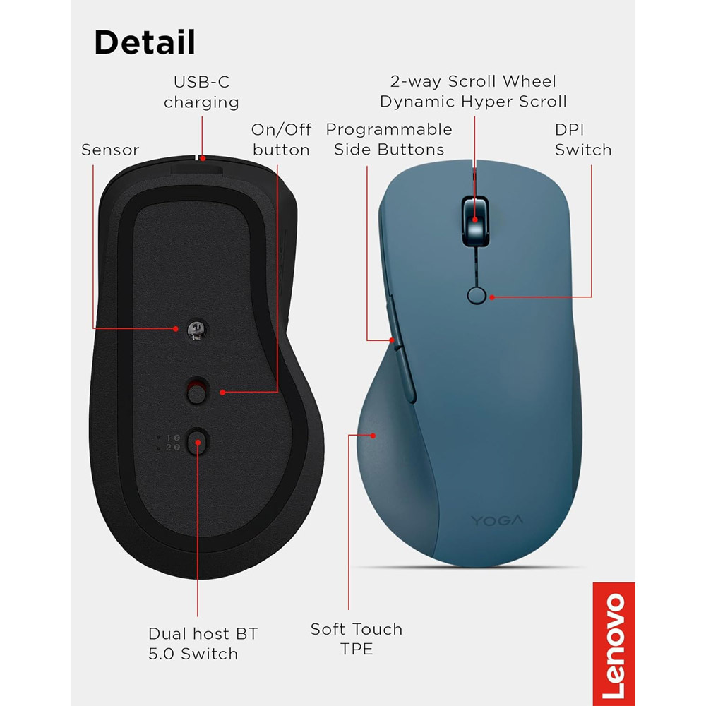 Lenovo Yoga Pro Ασύρματο Tidal Teal - Image 3