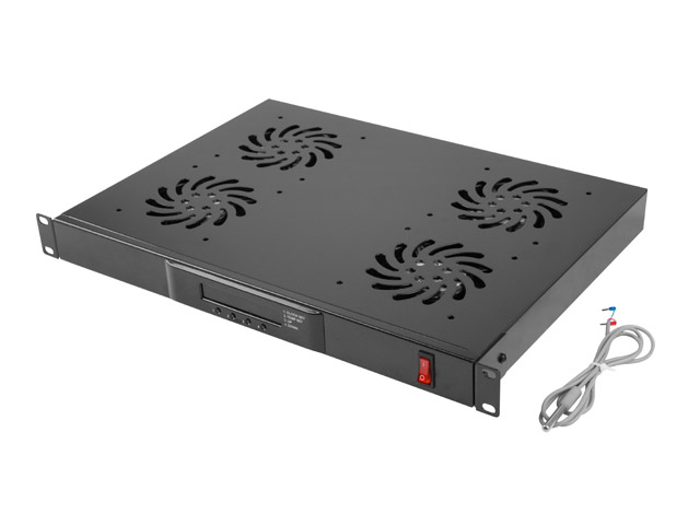 Lanberg 19" Fan Unit Rack With Lcd 4 Fans + Thermostat 230v - Image 4