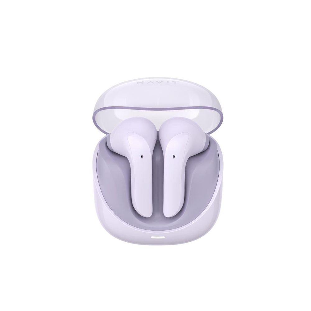 Havit TW974 Earbud Bluetooth Handsfree Ακουστικά με Αντοχή στον Ιδρώτα και Θήκη Φόρτισης Μωβ - Image 4